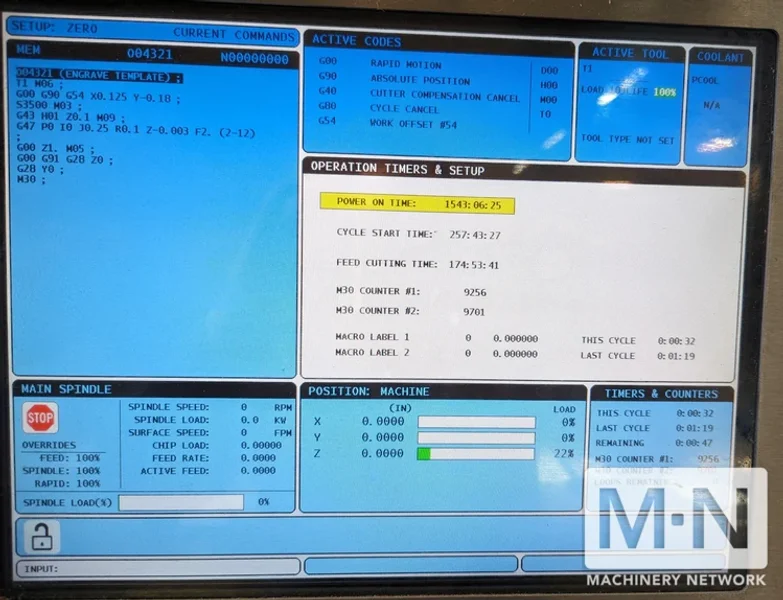 HAAS TM-1 CNC Vertical Machining Center, 2013