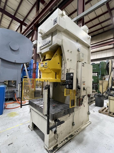 200 ton Komatsu Single Point Gap Mechanical Metal Stamping Press #OBS200-2, Year 1986