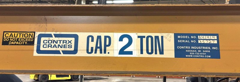 2 Ton CONTRX Jib Crane A41414, Floor Mount, 360 Degrees, 14' Under, 14' Span