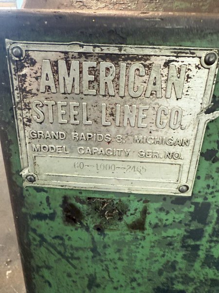 2500 LB X 12&quot; AMERICAN MODEL 60 UNCOILER. STOCK # 0884225