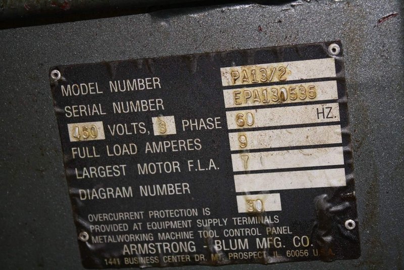 13' X 14' MARVEL MODEL PA13/2 HORIZONTAL AUTOMATIC BANDSAW: #67076