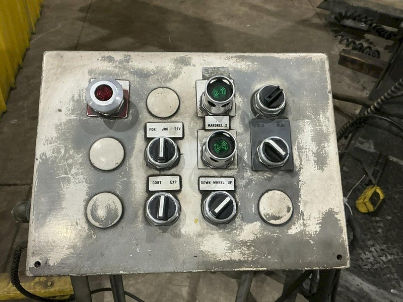 20,000 LB X 48" COLT CHD-DR2000 DOUBLE END UNCOILER WITH ROWE COIL CAR. STOCK # 0217826