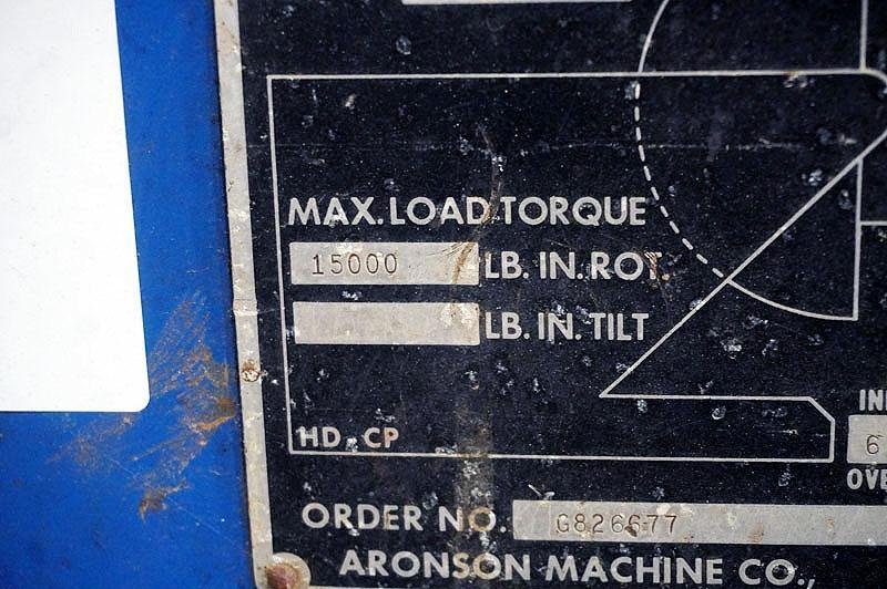 2500 LBS ARONSON HD25A TILTING ROTARY WELDING POSITIONER:STOCK #17945