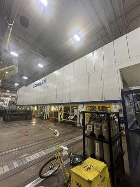 2500 &amp; (4) 1250 TON SCHULER MDL HZPUI HYDRAULIC TANDEM PRESS LINE