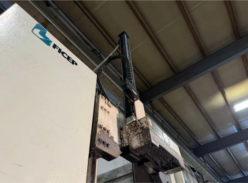 Ficep Excalibur 1201 DE CNC Single Spindle Beam Drill, 2016 – 60′ Roller Table, 6 Station ATC