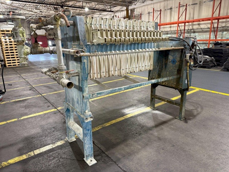 PERRIN 100-24 Air/Oil 24″ Filter Press w/ 5 cu. ft. Cake Capacity USED – AS-IS