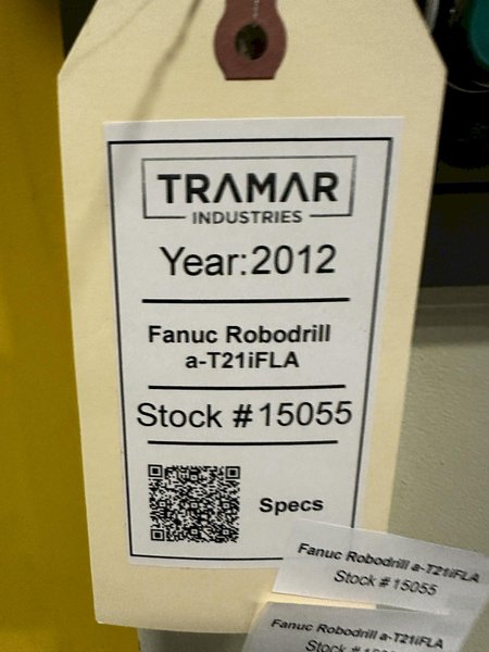 2012 Fanuc Robodrill a-T21iFLA 5-Axis CNC Drill &amp; Tapping Center For Sale
