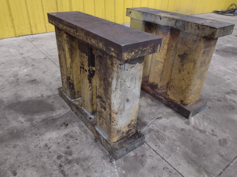 29.5&quot; X 8&quot; X 24&quot; HIGH STEEL MACHINED PARALLEL BLOCKS, SET OF 2: STOCK #23742