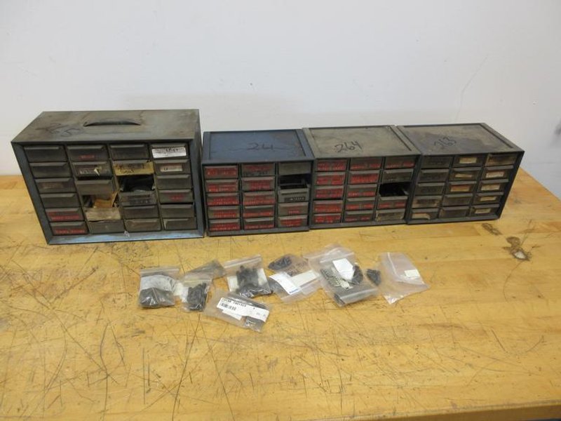 Insert Tooling Shims, Clamps, Screws in Multi Bin Organizers- Auction Item