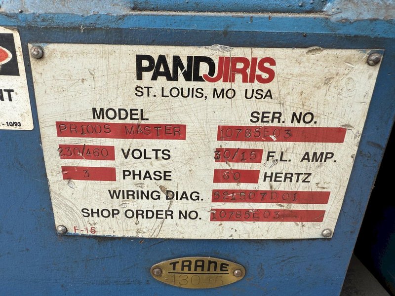 34 TON (68,000 LBS) PANDJIRIS MODEL #PR100 GEAR DRIVEN POWERED TANK TURNING ROLLS: YOBRO #24351