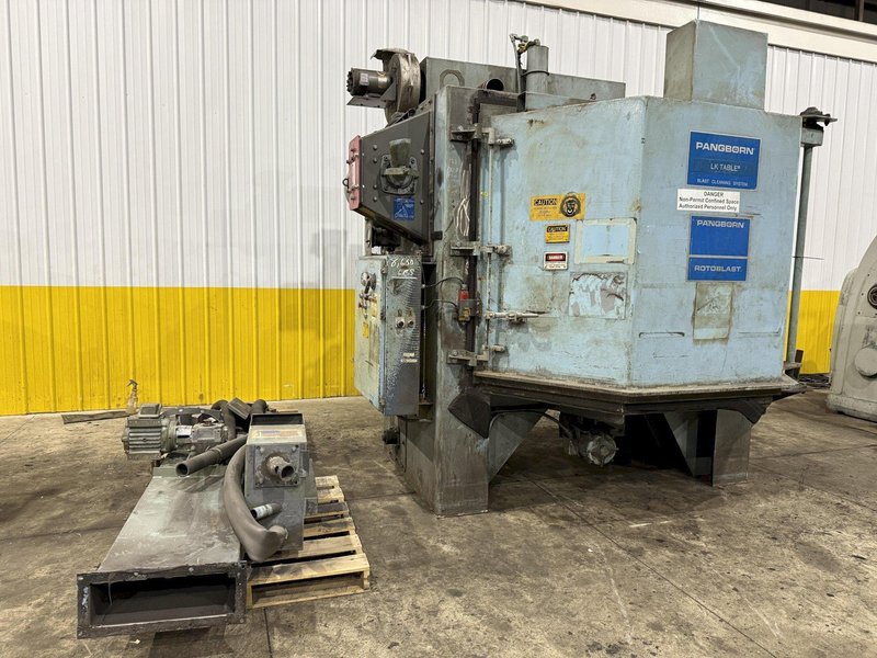 72” TABLE PANGBORN MODEL LK ROTOBLAST SHOT BLAST MACHINE: YOBRO #24357