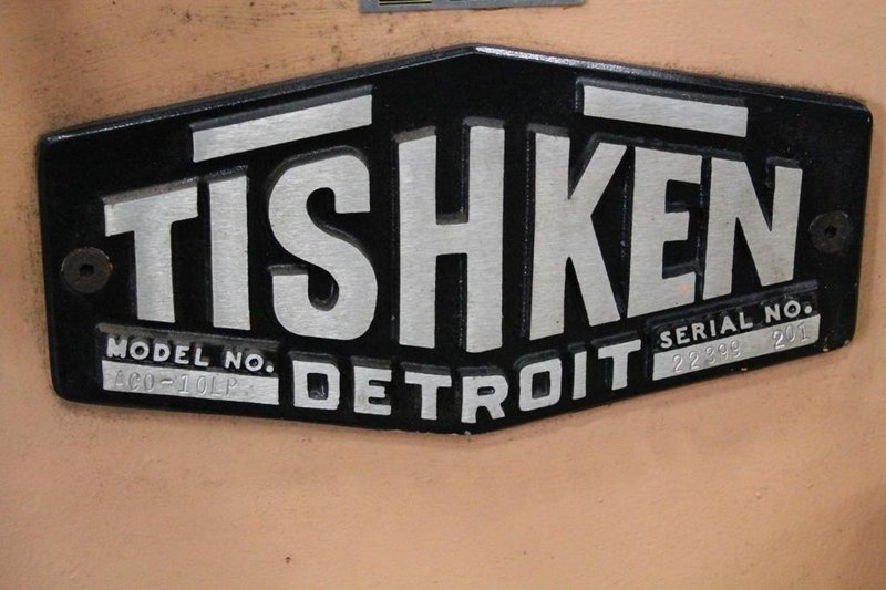 10 TON TISHKEN MODEL #ACO-10LP CUTOFF PRESS: STOCK #64570