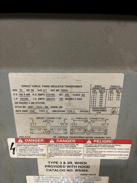 Hiteq portable electric resistance furnace system s/n 2402 with 75kw transformer rated at 75kva, 240x480 high volts, 120/240 low volts, single phase, and controls, crucilbe inside 21&quot; x 23&quot; deep id, looks to be approx. 250# aluminum capacity