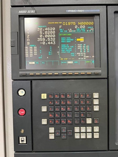 Mori Seiki SV-500B/40 CNC Vertical Machining Center – 4th &amp; 5th Axis Ready Mill