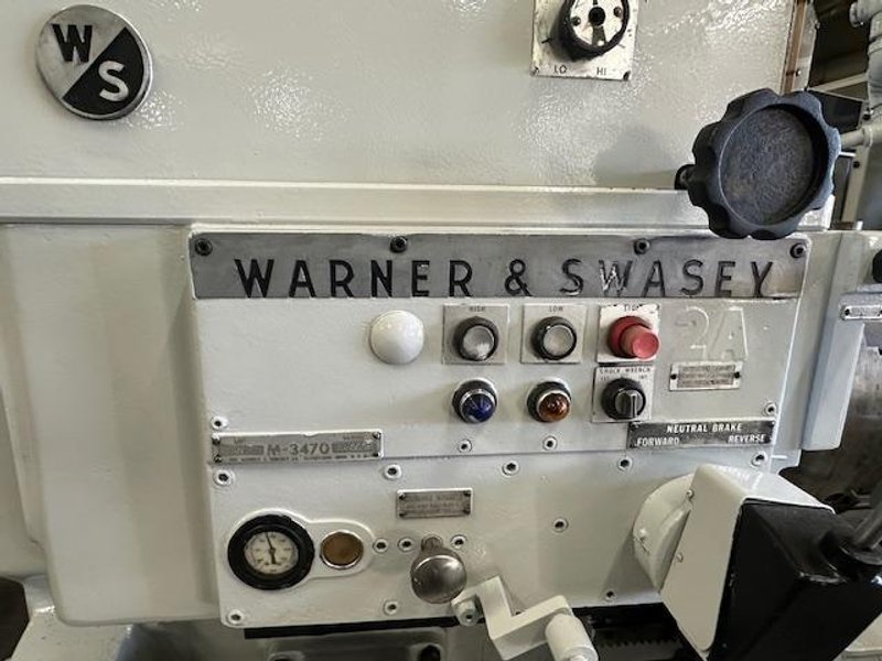 Warner &amp; Swasey 2A Square Head Saddle Type Turret Lathe w/ 3-3/4” Hole