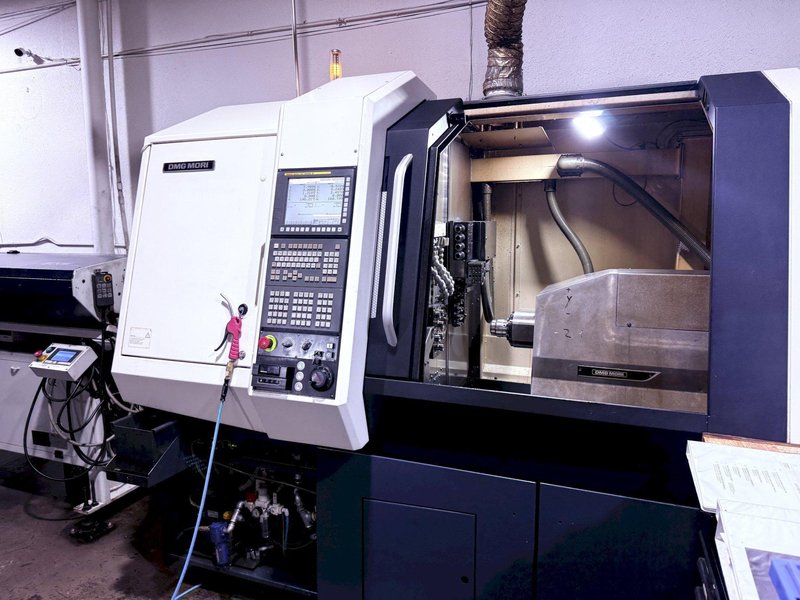DMG Mori Sprint 32/8 CNC Screw Machine, Swiss Type, with Patriot Bar 
Feeder, Model 338