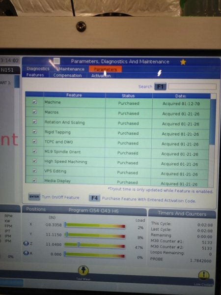 Haas DM-2 VMC, 2021 – TSC, 4th Axis, Probe