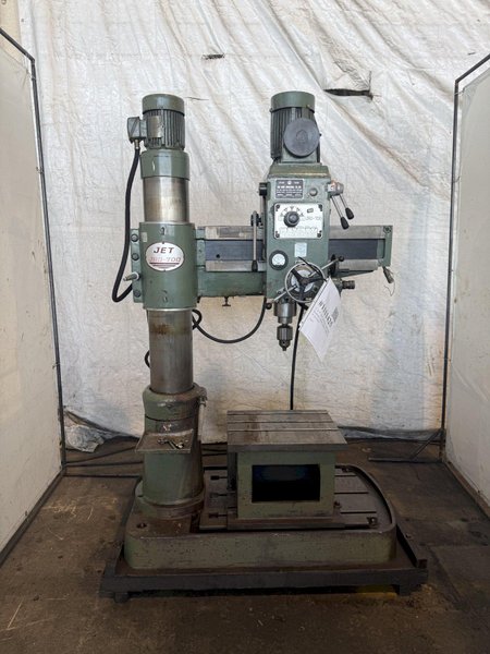 3' X 8" JET MODEL JRD-700 RADIAL ARM DRILL. STOCK # 1111425.