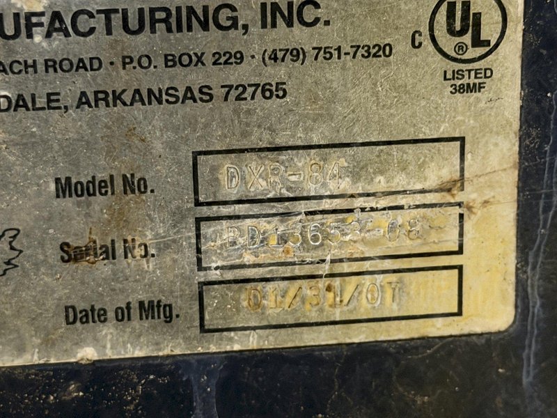 84" X 48" X 48" JV MFG MODEL #DXR-84 CRAM-A-LOT VERTICAL HYDRAULIC CARDBOARD BALER: YOBRO #24667