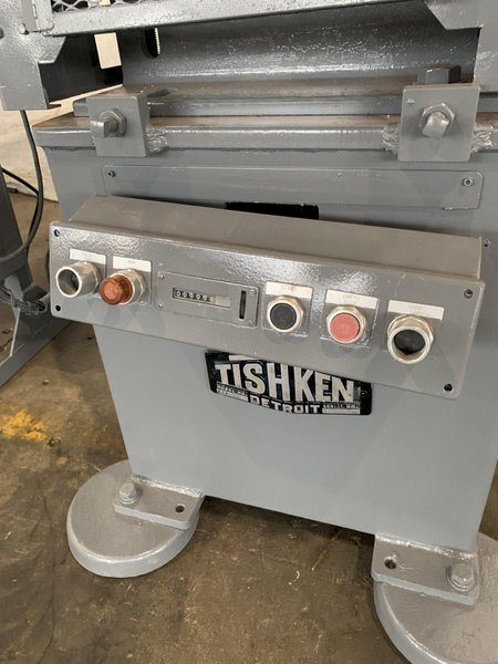 15 TON TISHKEN ACO-15 PNEUMATIC CUT OFF PRESS. STOCK # 0103617