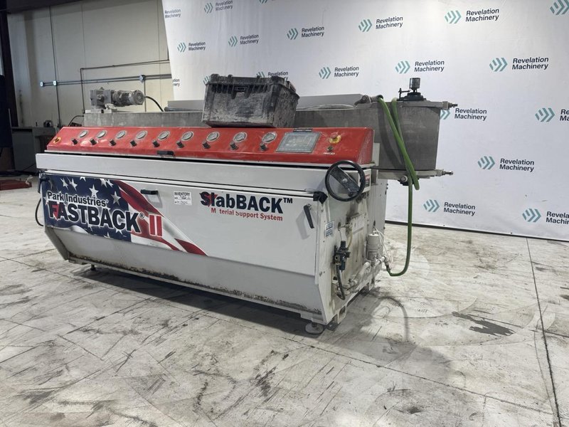 Park Industries FASTBACK II Flat Edge Polisher, 2023 – Stone Backsplash Polishing Machine – 9 Spindle Vertical Edge Polisher