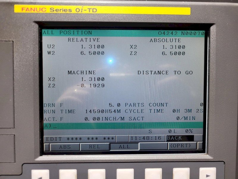 Tsugami B0205-II 5-Axis CNC Swiss Lathe, 2013 – Fanuc OI-TD Control, Edge Bar Feeder, High Pressure Coolant, Chip Conveyor