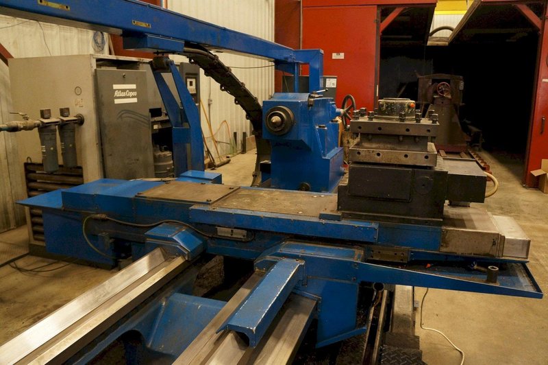 43&quot; x 157&quot;  OKUMA MODEL #LH55-N CNC LATHE WITH UPDATED (2018) FANUC CONTROLS: STOCK 21635