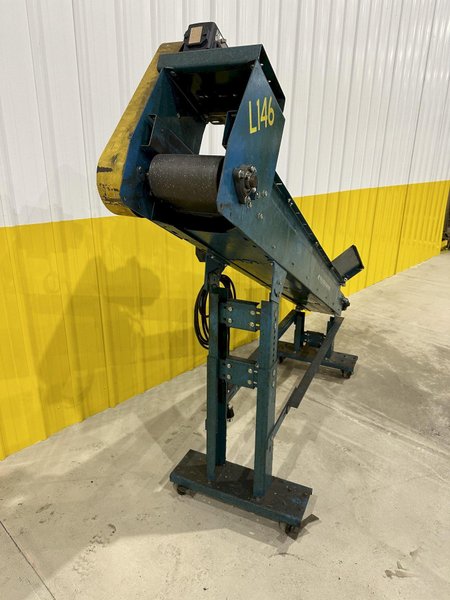 8&quot; WIDE X 6&#039; HIGH NEW LONDON ENG MODEL #500 MOTORIZED BELT INCLINED PARTS CONVEYOR: STOCK #20069