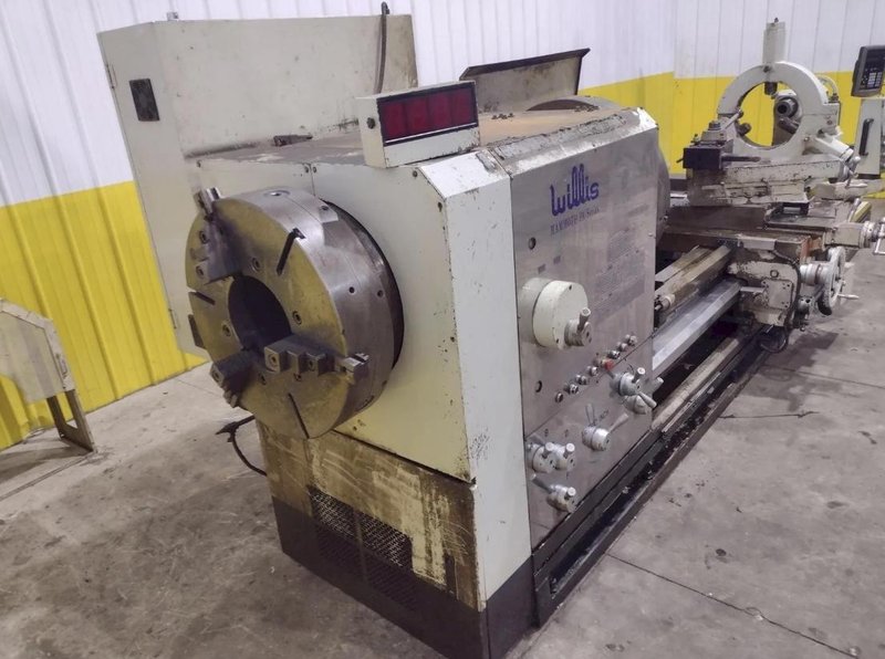 35" X 120" WILLIS PK35 HOLLOW SPINDLE ENGINE LATHE 10" HOLE. STOCK # 0547226