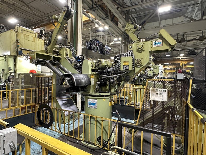 220 TON AIDA #NCI-200(2) PRESS LINE, COMPLETE WITH CWP SPACE-SAVER COIL FEED LINE: STOCK #22209