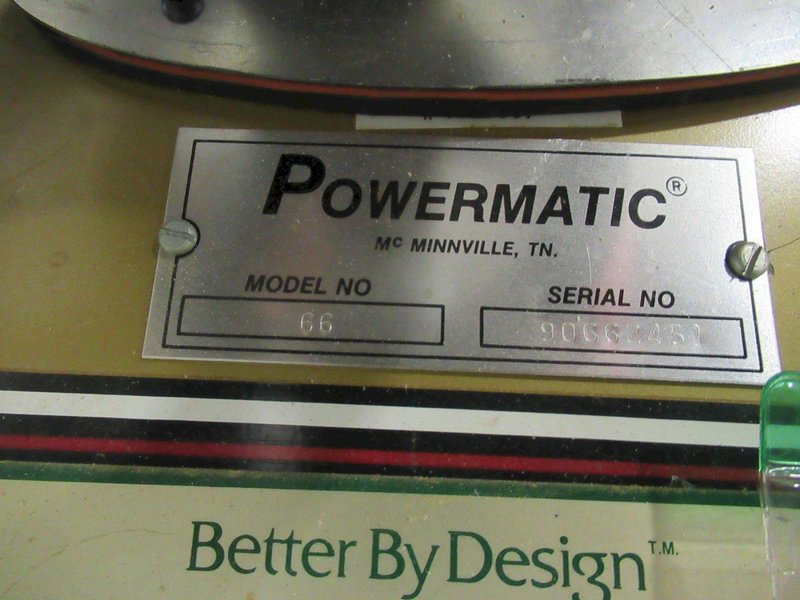 Powermatic Model 66 Tilting Arbor Table Saw, 10" 48" Fence, Dust Collector, Portable