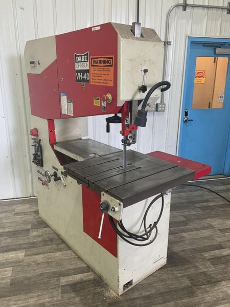 40" DAKE JOHNSON MODEL: VH-40 VERTICAL BANDSAW: STOCK #81219