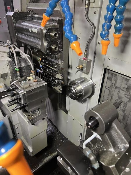 Tsugami B038T Swiss CNC Lathe, 38mm, 8-axis, Mag Barfeed, HP coolant, Fanuc31i-B, New 2016