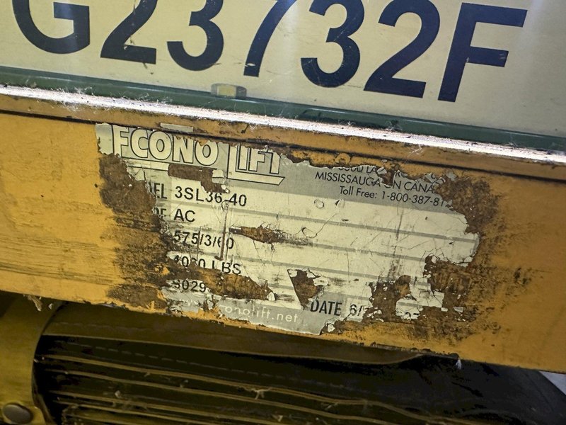 4000 LB X 40" X 36" ECONO-LIFT MODEL 3SL-36-40 HYDRAULIC SCISSOR LIFT TABLE WITH ROLLER TOP: STOCK #20920