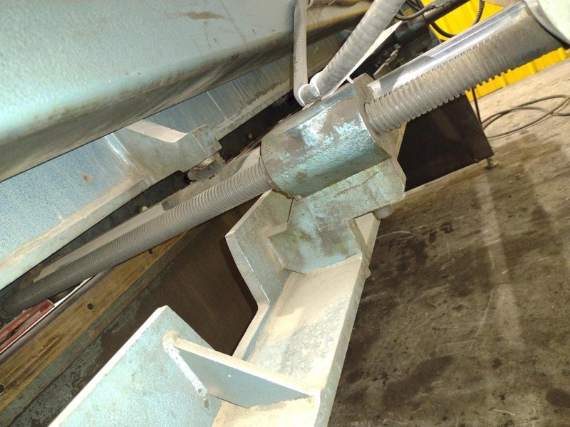 8&#039; X 11 GAUGE AMADA MODEL #S-2532 HYDRAULIC POWER SHEAR WITH BACK GAUGE: STOCK #23421