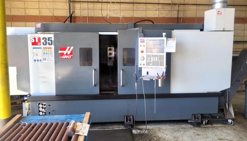 Haas ST-35LY CNC Lathe, 2020 – 62″ Long Bed, 6K Live Tooling, Y-Axis, Tool Presetter