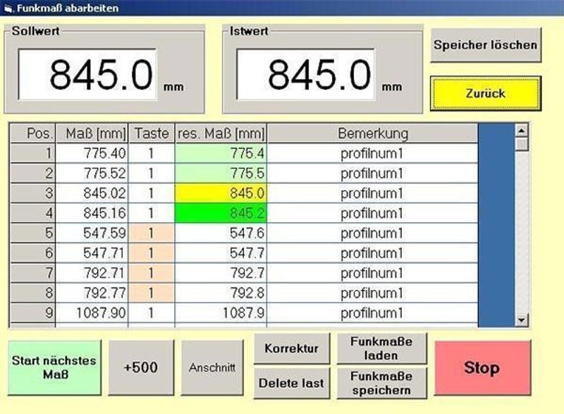 Hecht Electronic - Length stop CNC 2500 mm
