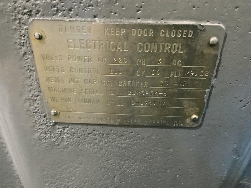 #3 CINCINATI HORIZONTAL MILL: STOCK #81000