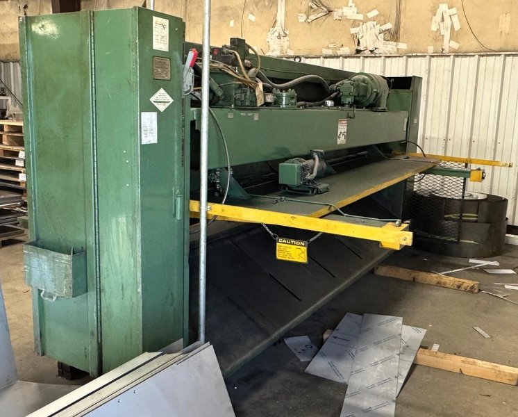 12' x 1/4" Cincinnati Hydraulic Shear No. 250, 36" FOPBG, Clean