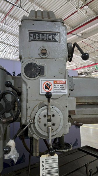 FOSDICK SENSITIVE 4FT RADIAL ARM DRILL 3HP 225V  USED