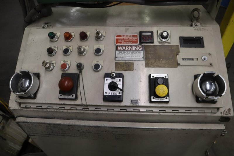 Bliss SC2-500 500 Ton Straight Side Punch Press, Double Crank, 12" Stroke, with Rowe Press Feed, Controls and Coil Reel- Auction Item