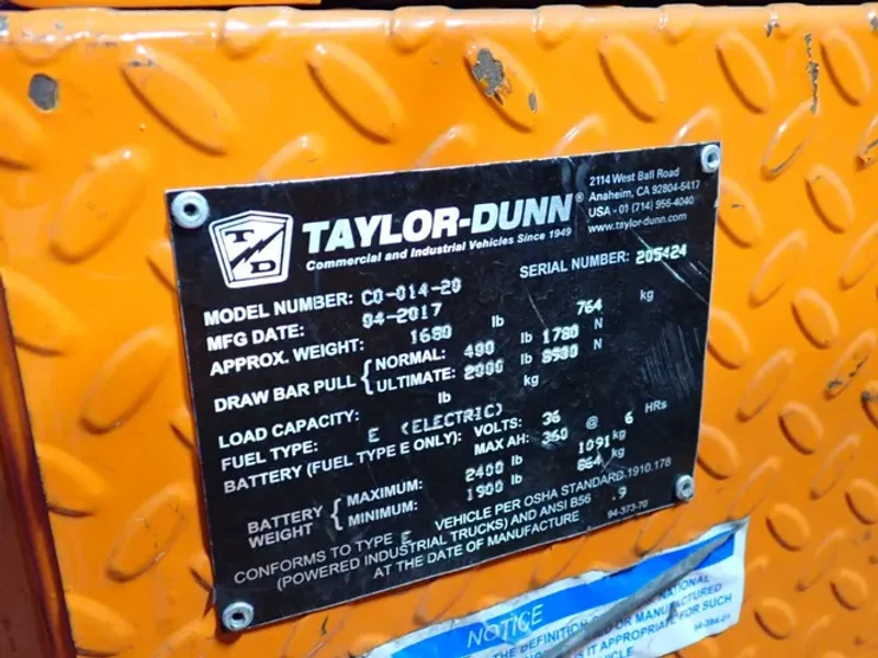 Taylor-dunn Electric Tugger - Co-014-20