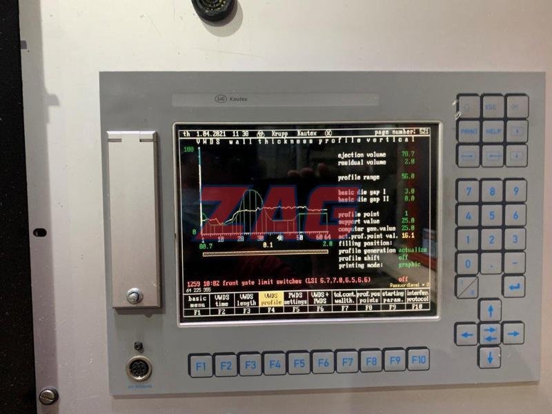 Kautex Used KB 250/64 Accumulator Head Blow Molding Machine, Single Head, 50 lbs