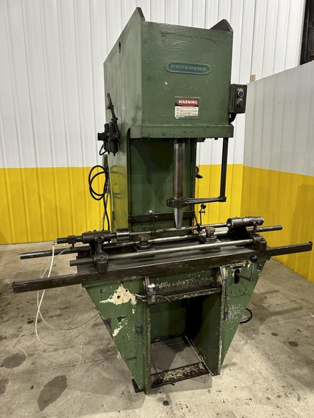 12 TON GREENERD MODEL #HCS-12-8 HYDRAULIC C-FRAME STRAIGHTENING PRESS: STOCK #20683