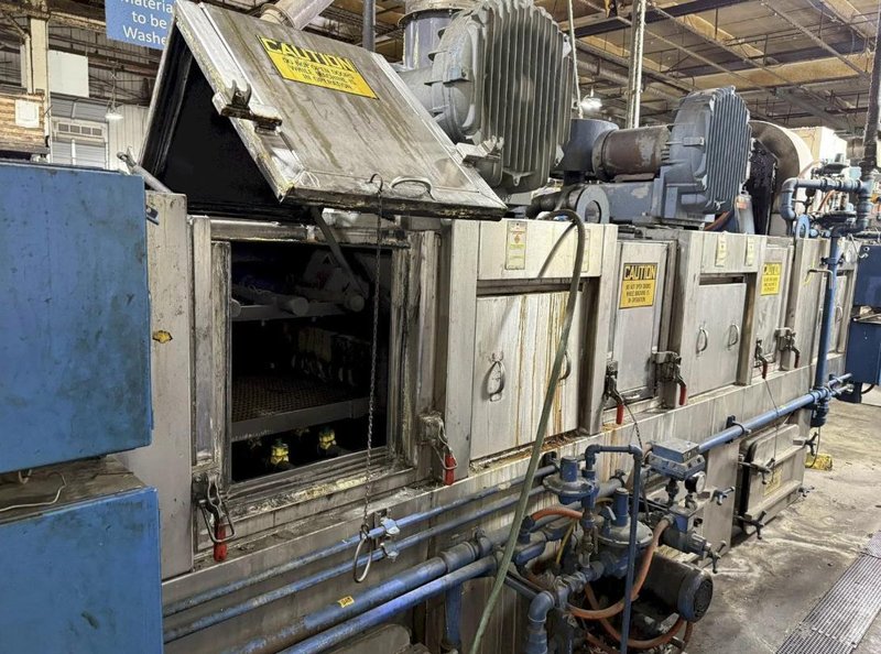 24" WIDE BELT CAE RANSOHOFF 4-STAGE STAINLESS STEEL BELT CONVEYOR PARTS WASHER &amp; RUST INHIBITOR. STOCK # 0545226