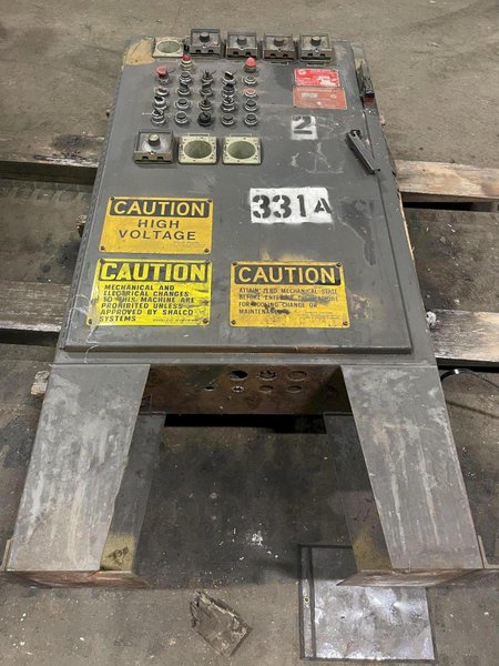 Shalco model u180 gas fired shell core machine with gun drilled heater plates, gas system and controls