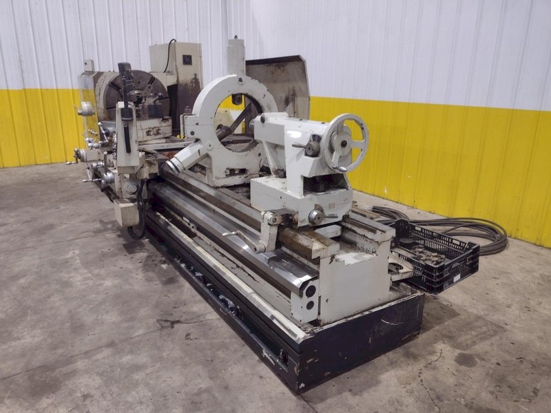 35" x 120" WILLIS MODEL #PK35 HOLLOW SPINDLE ENGINE LATHE 10" HOLE: YOBRO #24547