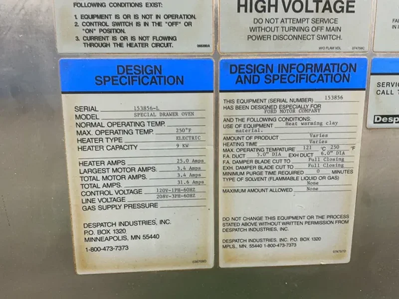 DESPATCH 9 KW 6 DRAWER OVEN   -  SPECIAL DRAWER OVEN