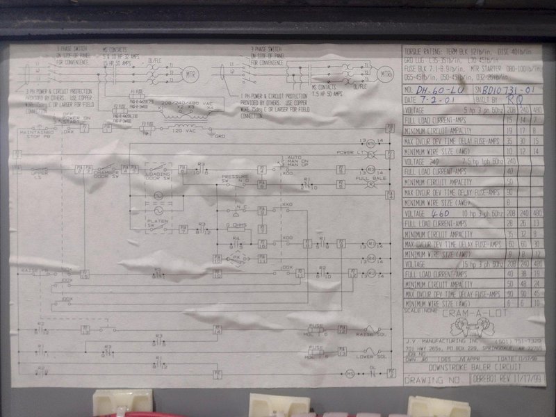 2001 J.V. MFG INC CRAM-A-LOT MODEL #DHR-60-LU VERTICAL CARDBOARD BALER: YOBRO #25051
