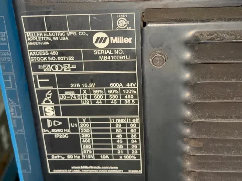 Miller  450 A Welder  - Axcess 450